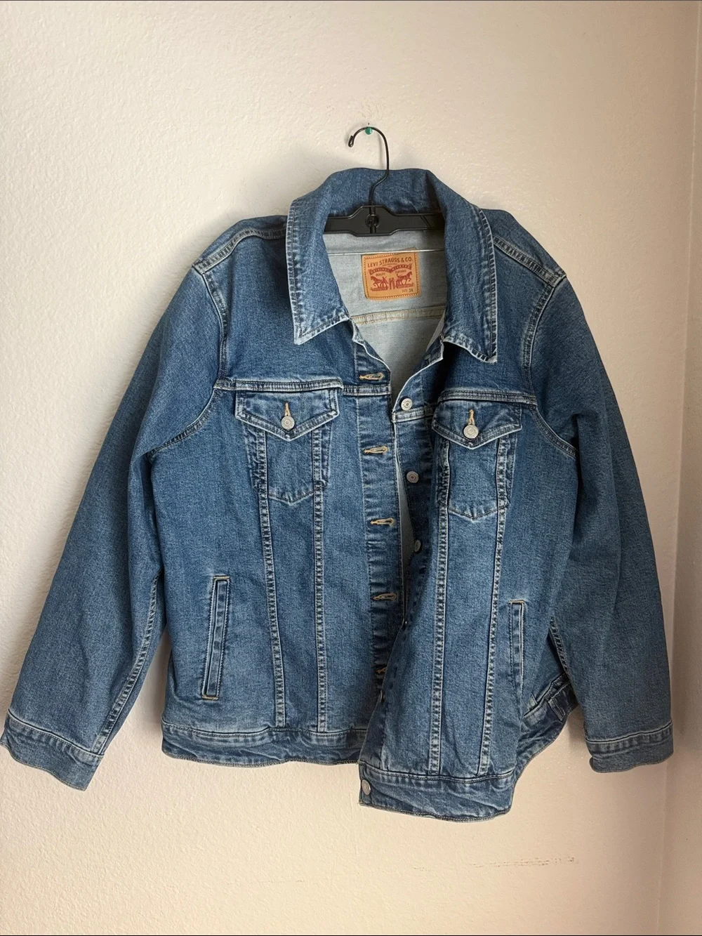 Levi's Blue Denim Jacket - Classic Trucker Style heavy Sz 3X